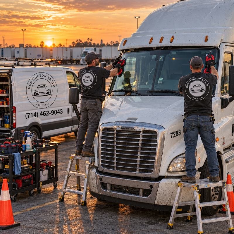 semi-truck-windshield-repair-replacement-huntington-beach-car-glass